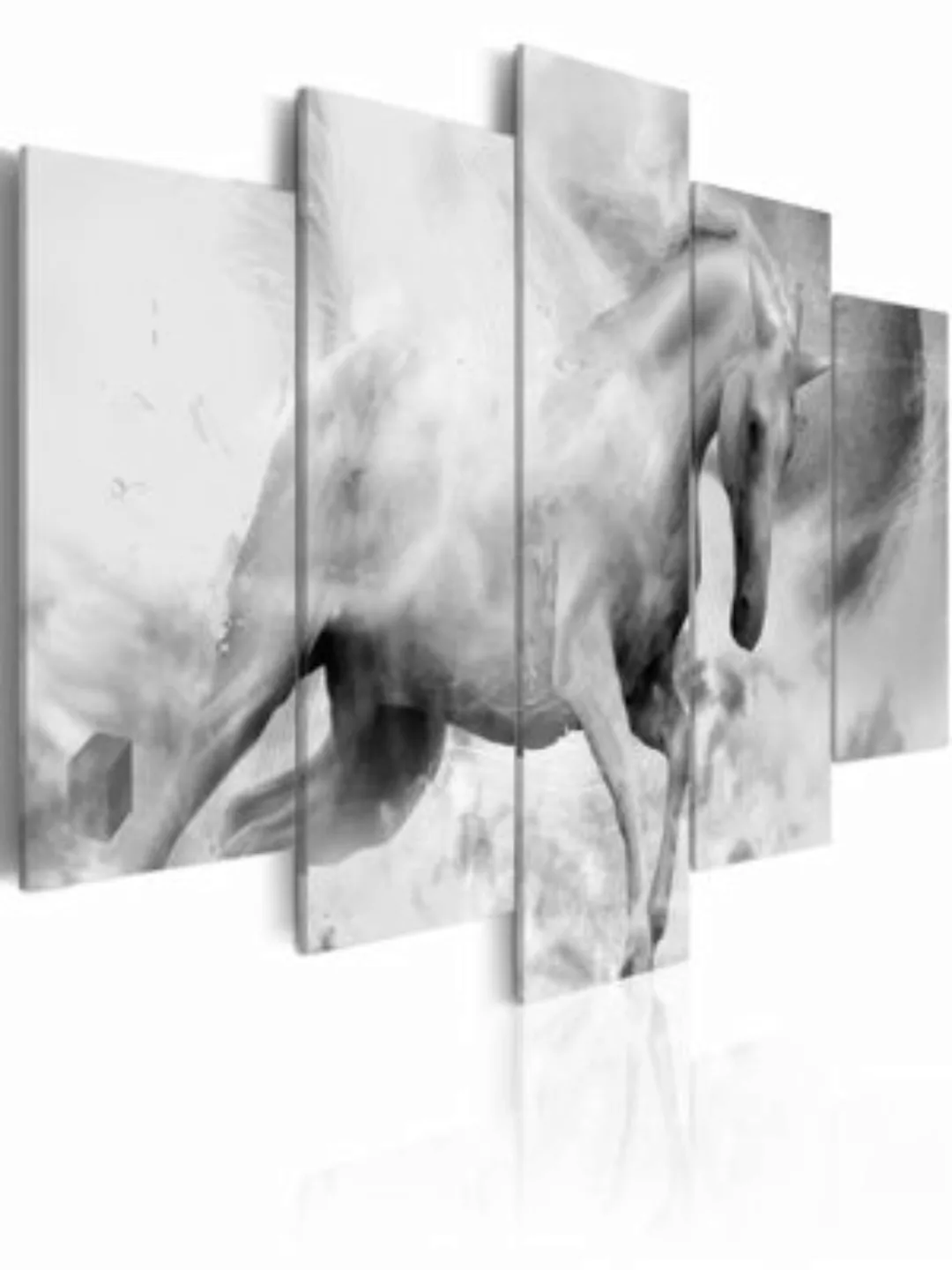 artgeist Wandbild Der letzte Einhorn schwarz/weiß Gr. 200 x 100 günstig online kaufen