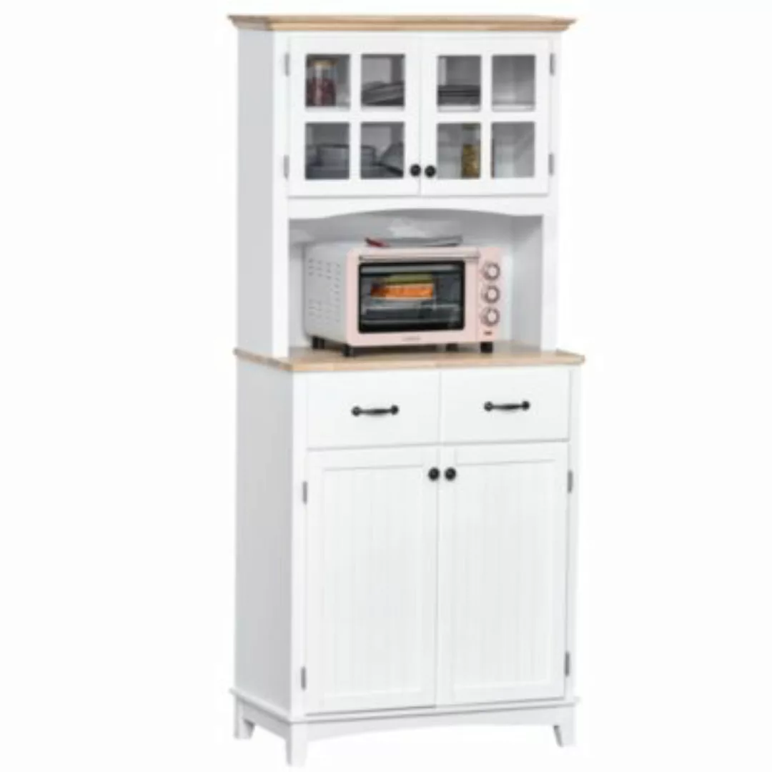 HOMCOM Küchenschrank mit 2 Schubladen weiß günstig online kaufen