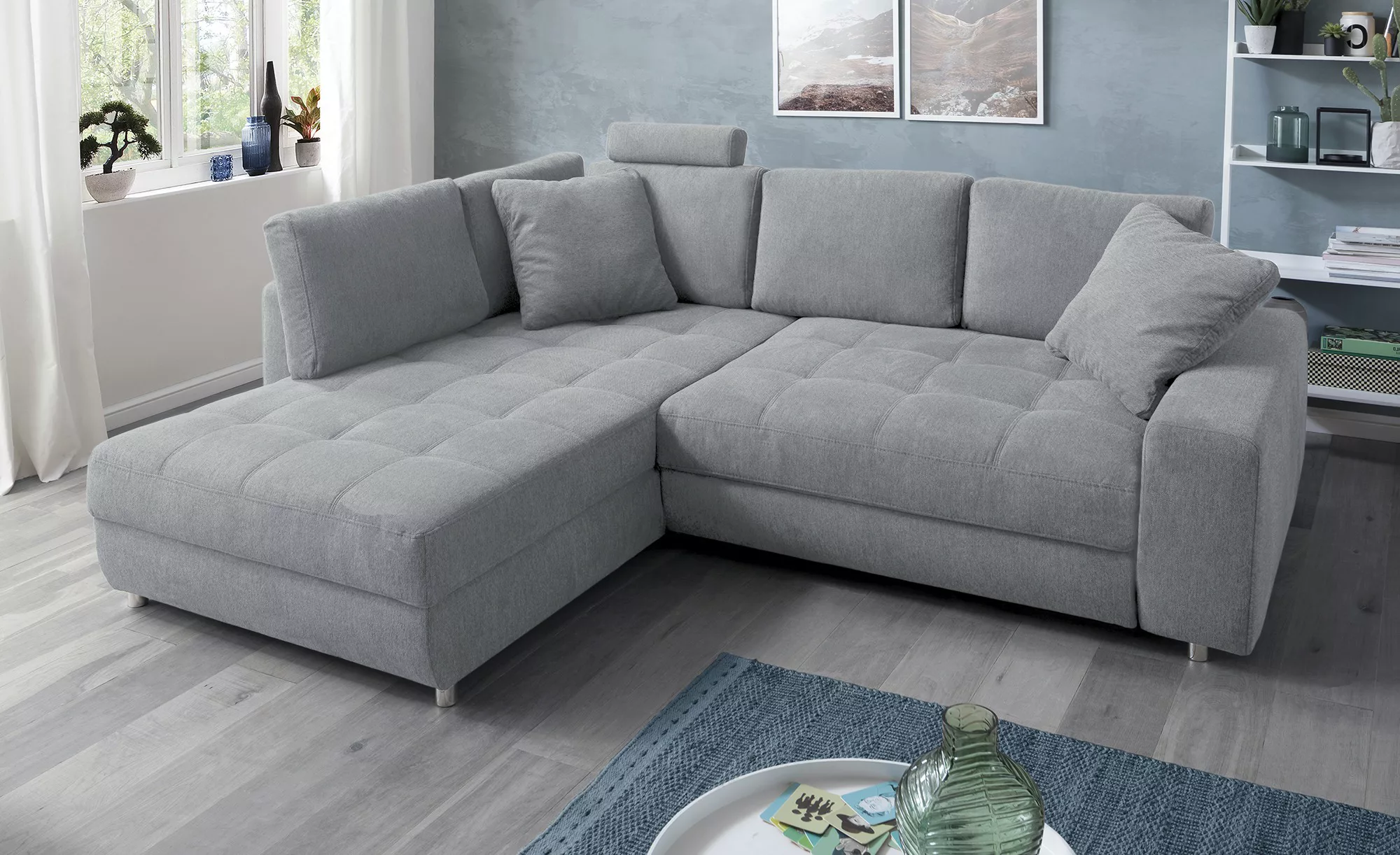 bobb Ecksofa  Arissa de Luxe ¦ grau ¦ Maße (cm): B: 265 H: 84 T: 215 Polste günstig online kaufen