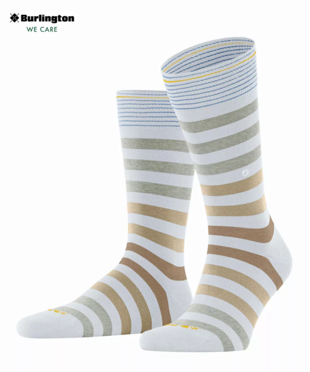 Burlington Blackpool Herren Socken, 40-46, Weiß, Streifen, Baumwolle, 21023 günstig online kaufen