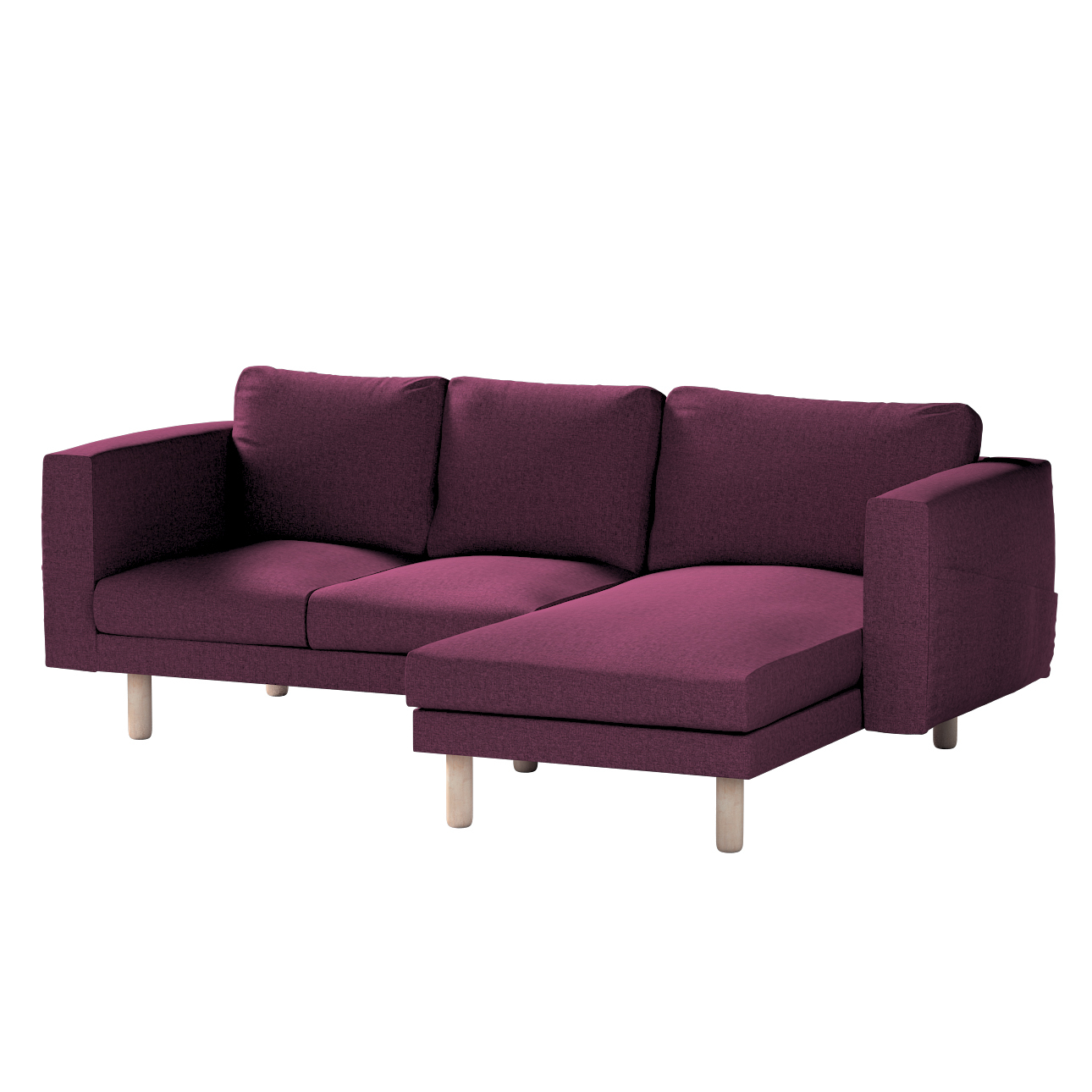Bezug für Norsborg 3-Sitzer Sofa mit Recamiere, pflaumenviolett, Norsborg B günstig online kaufen
