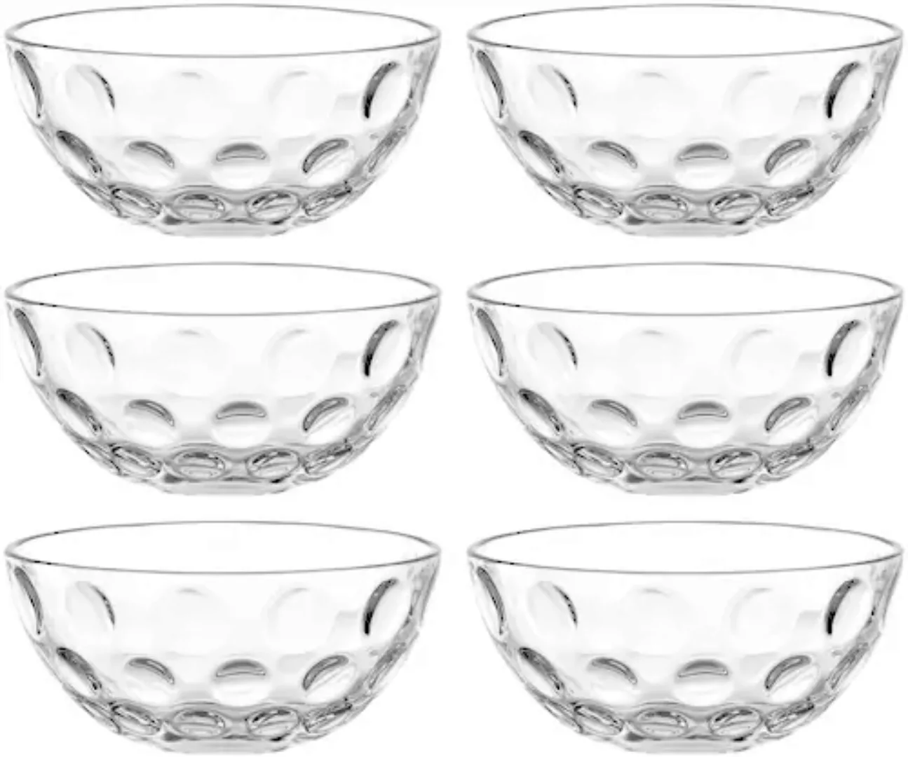 LEONARDO Schale »CUCINA OPTIC, 10 cm, 6er-Set«, 6 tlg., aus Glas, spülmasch günstig online kaufen