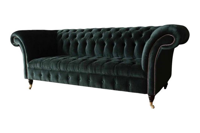 Xlmoebel Sofa Chesterfield Sofa Entwurf Couch 3 Sitzer Polsterstoff Grün Ne günstig online kaufen