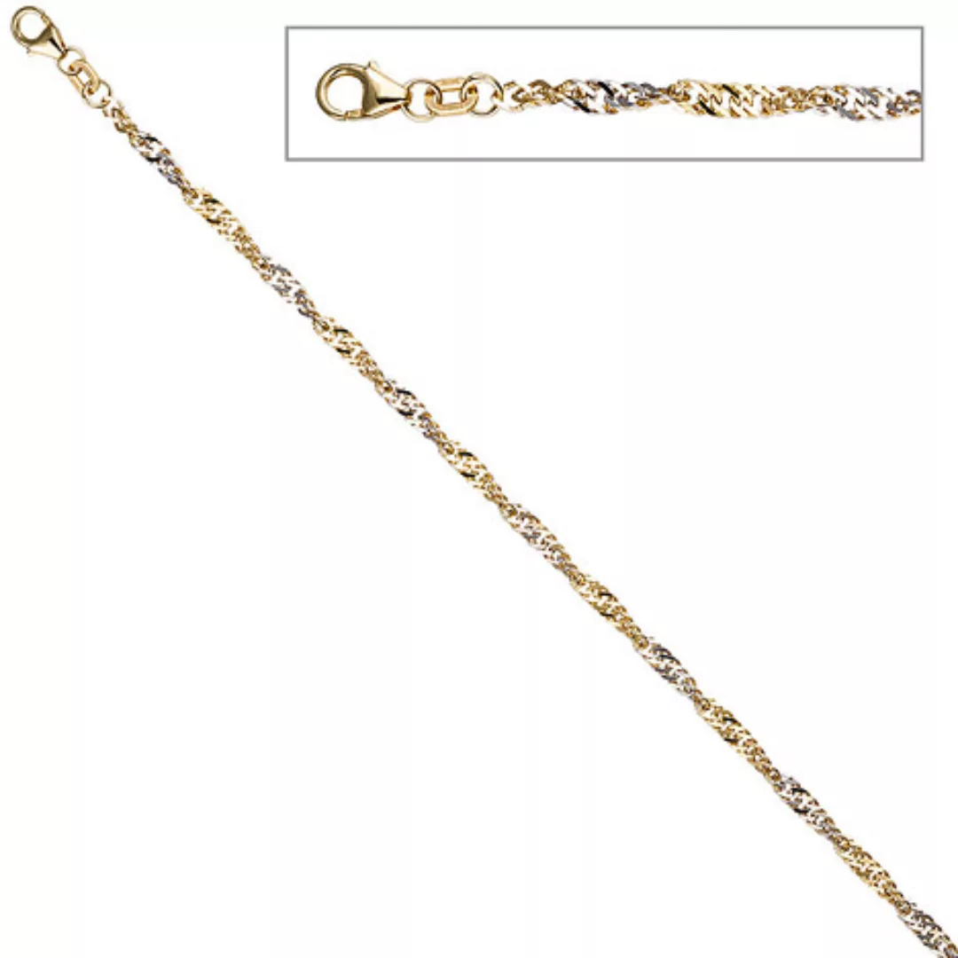 SIGO Fußkettchen Fußkette 925 Sterling Silber gold vergoldet 2,9 mm 25 cm K günstig online kaufen