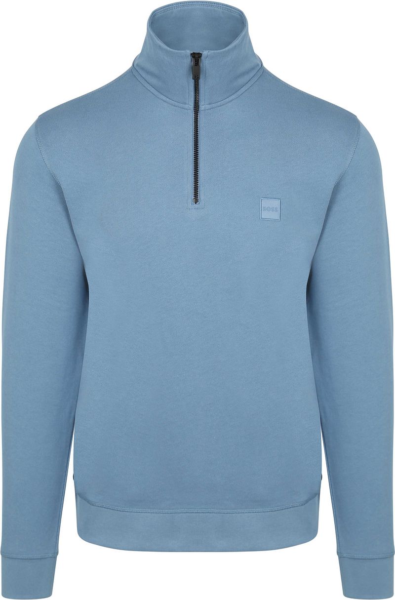 BOSS Zetrust Halfzip Pullover Blau - Größe L günstig online kaufen