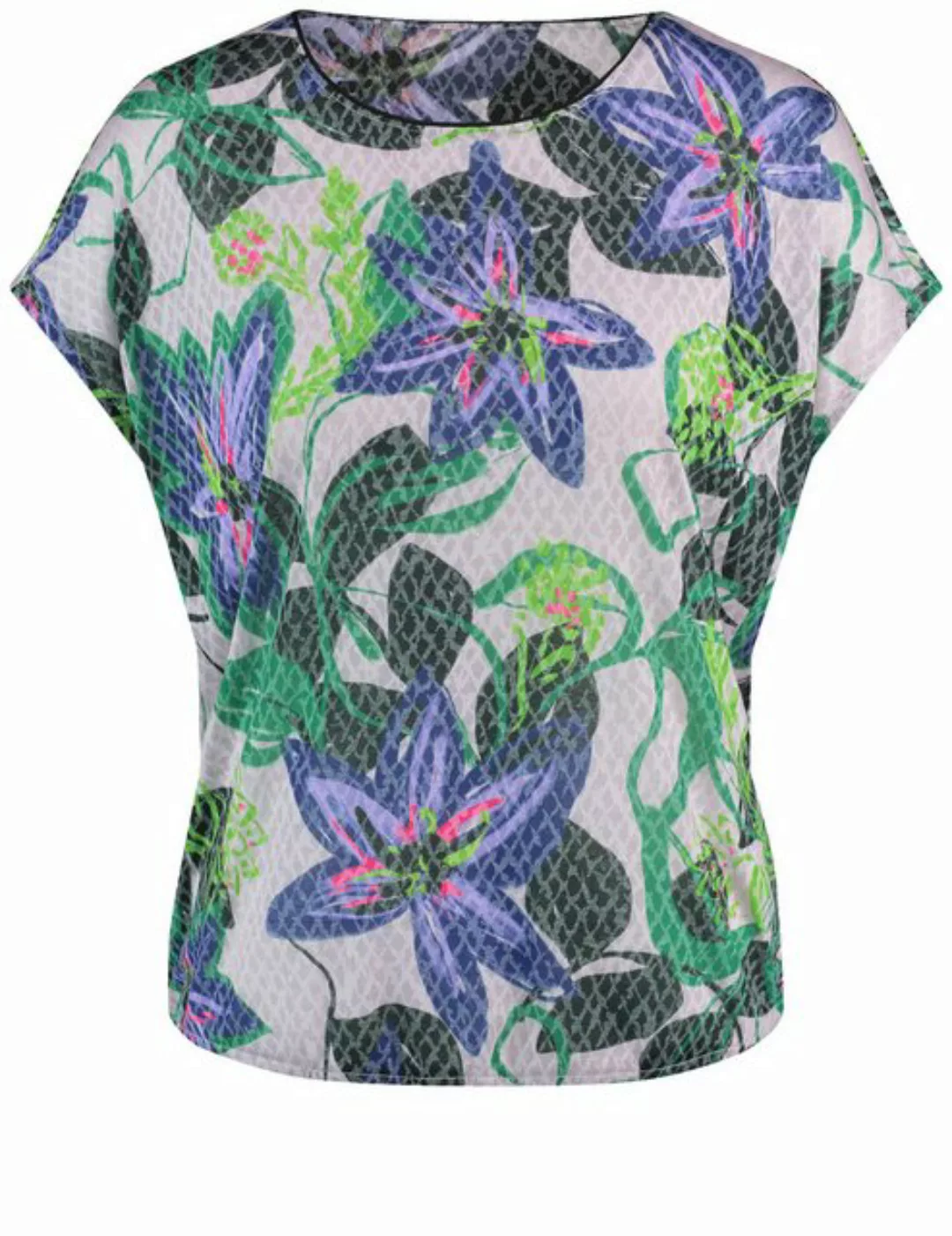 GERRY WEBER Blusentop Floral gemustertes Shirt mit Ausbrenner-Qualität günstig online kaufen