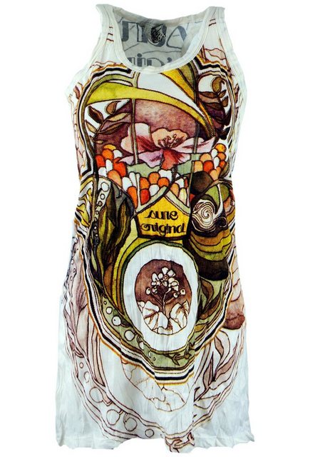 Guru-Shop T-Shirt Sure Top, Longshirt, Minikleid - Flower Festival, Goa Sty günstig online kaufen