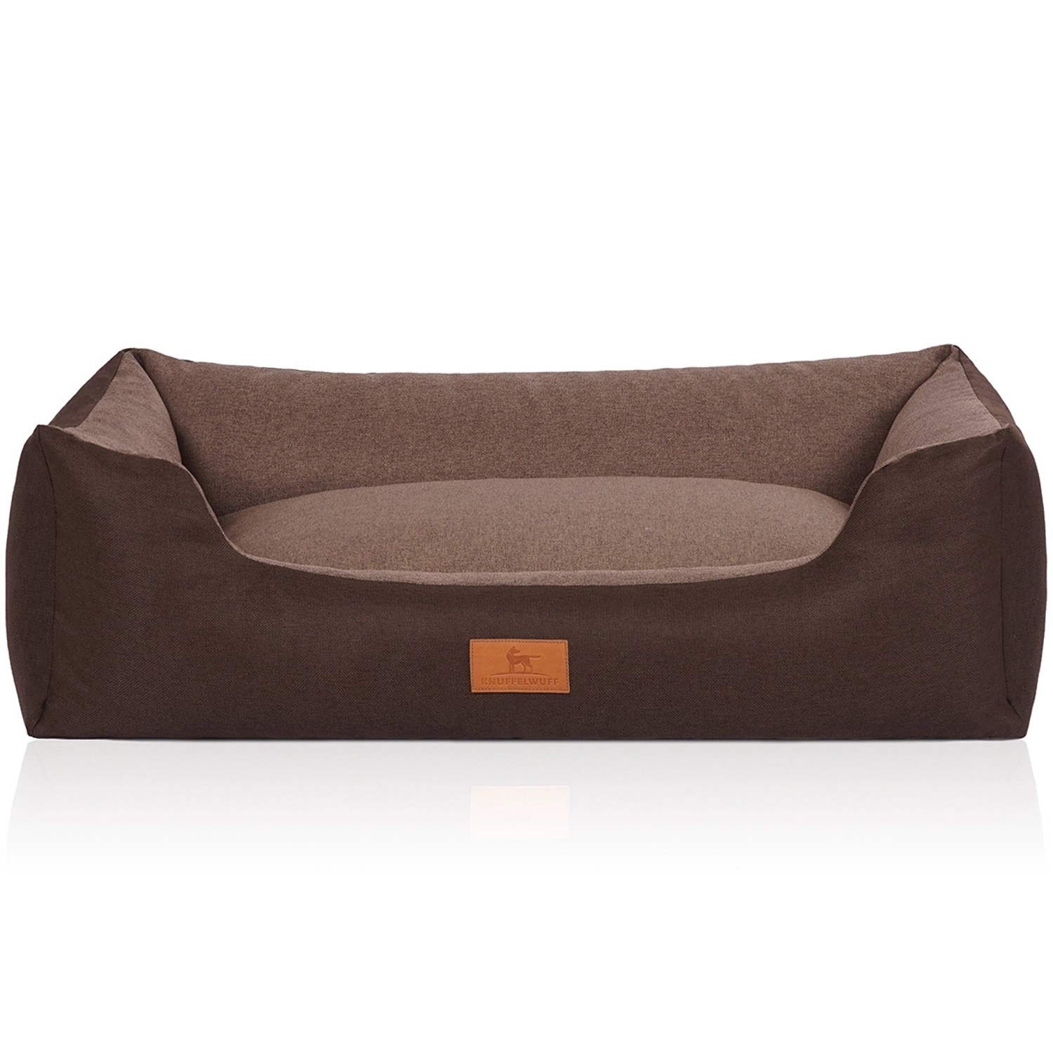 Knuffelwuff Hundebett Luke Velours M-L 85 x 63cm Braun-Potatoe günstig online kaufen