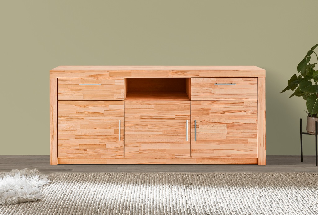 VOGL Möbelfabrik Sideboard "Toronto", teilmassiv, Rahmenoptik, Made in Germ günstig online kaufen