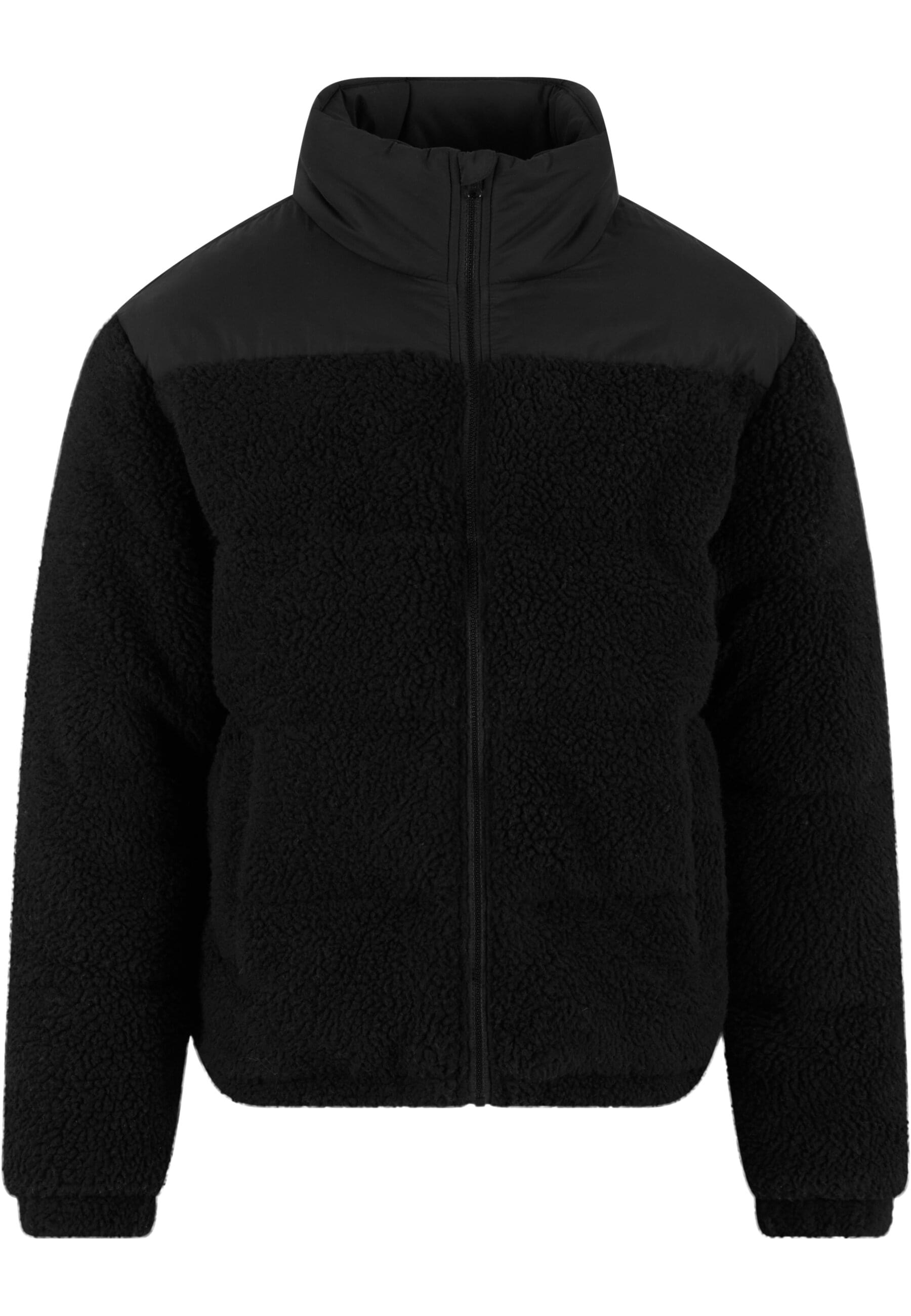 URBAN CLASSICS Winterjacke "Urban Classics Fabric Mix Teddy Puffer Jacket", günstig online kaufen