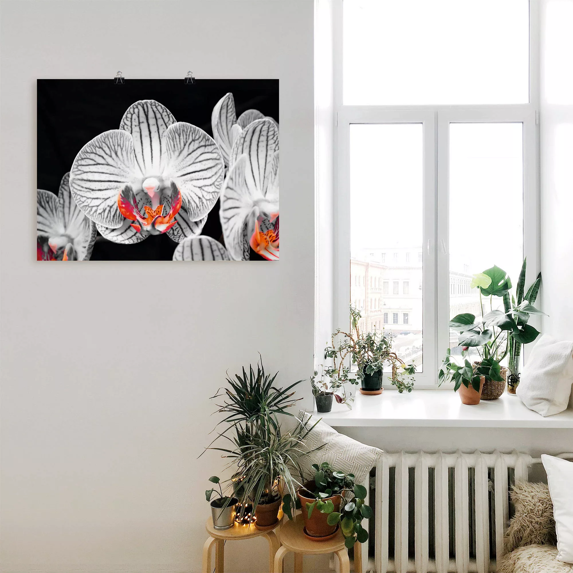 Artland Poster "Orchidee abstrakte Collage IV", Blumen, (1 St.) günstig online kaufen
