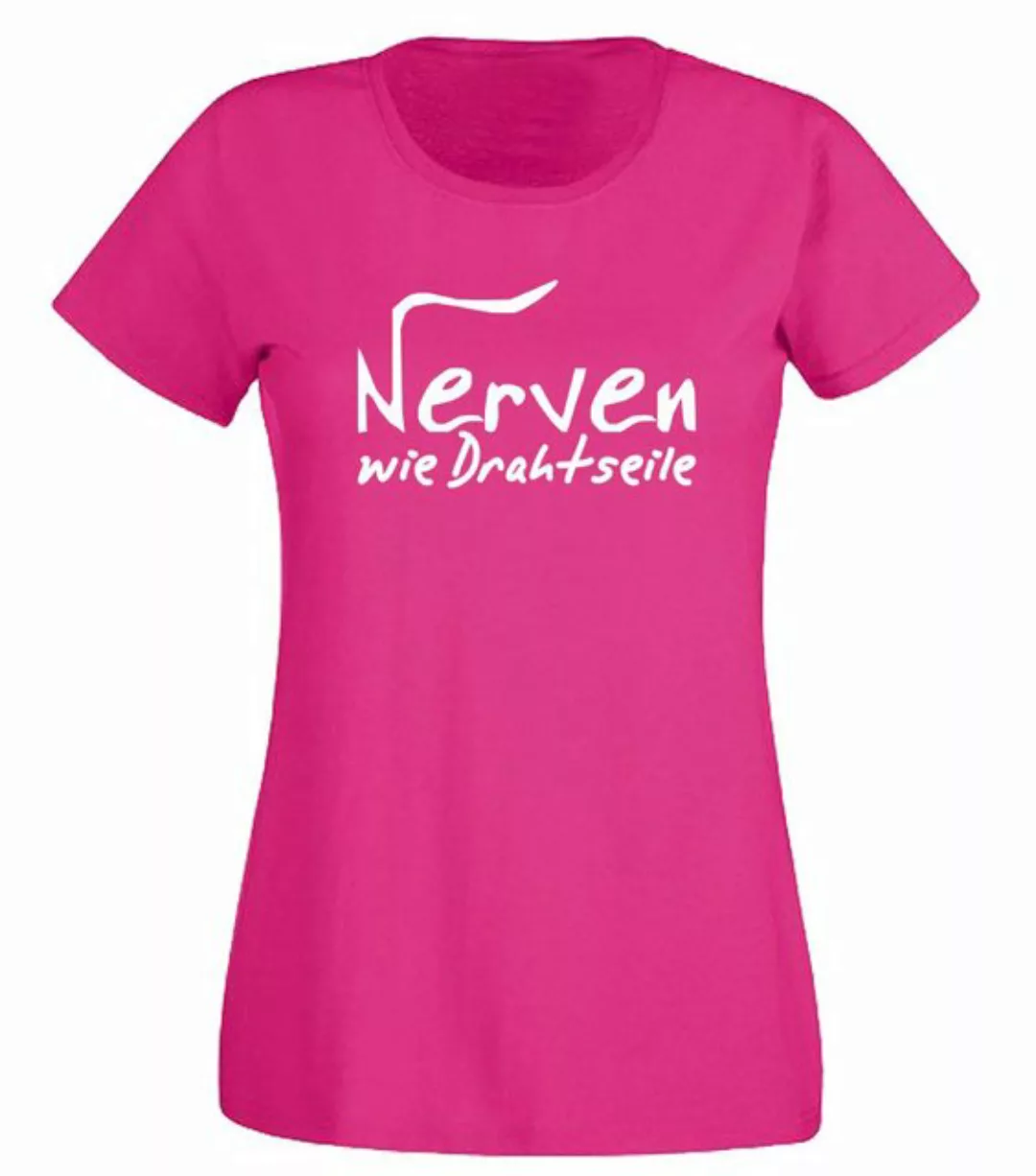 G-graphics T-Shirt Damen T-Shirt - Nerven wie Drahtseile Slim-fit-Shirt, mi günstig online kaufen