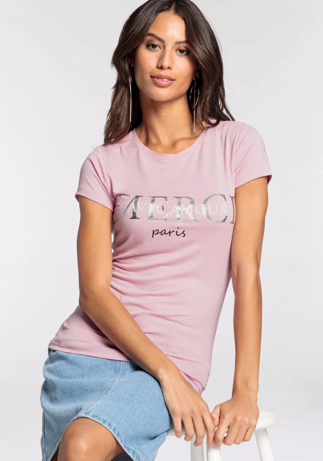 Melrose T-Shirt mit elegantem Aufdruck - NEUE KOLLEKTION günstig online kaufen