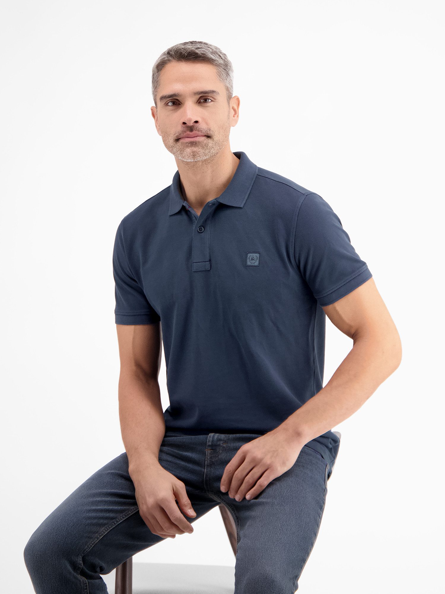 LERROS Poloshirt "LERROS Herren Poloshirt in gewaschener Optik" günstig online kaufen
