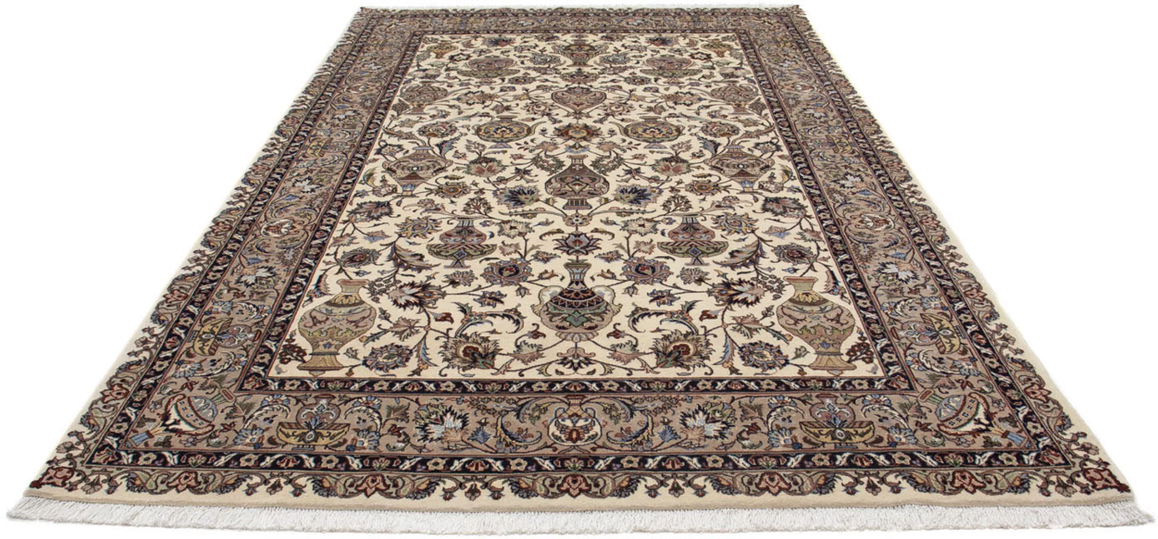 morgenland Wollteppich »Kaschmar Blumenmuster Beige 303 x 192 cm«, rechteck günstig online kaufen