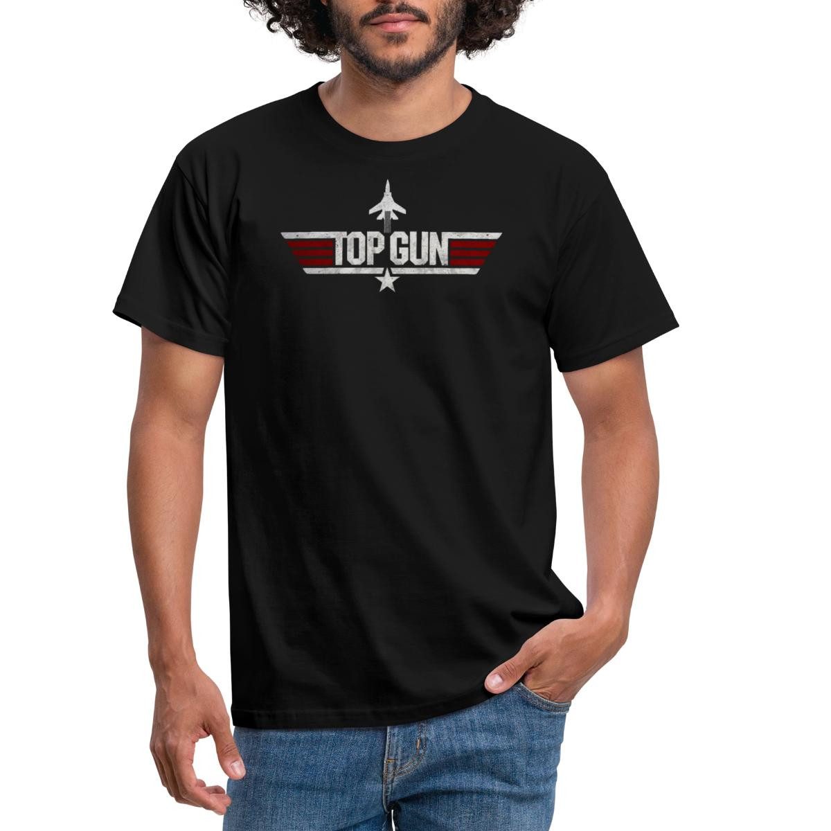 Spreadshirt T-Shirt Top Gun Jet Logo günstig online kaufen