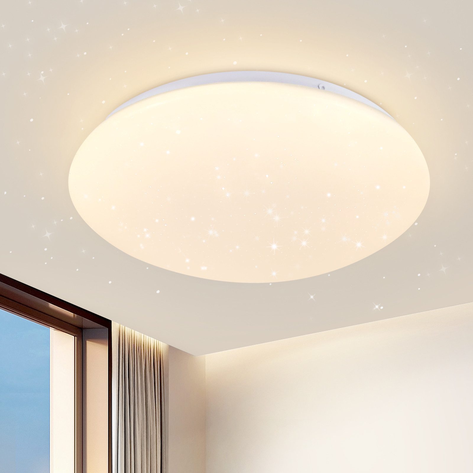 Nettlife LED Deckenleuchte Kinderzimmer Weiß Rund günstig online kaufen