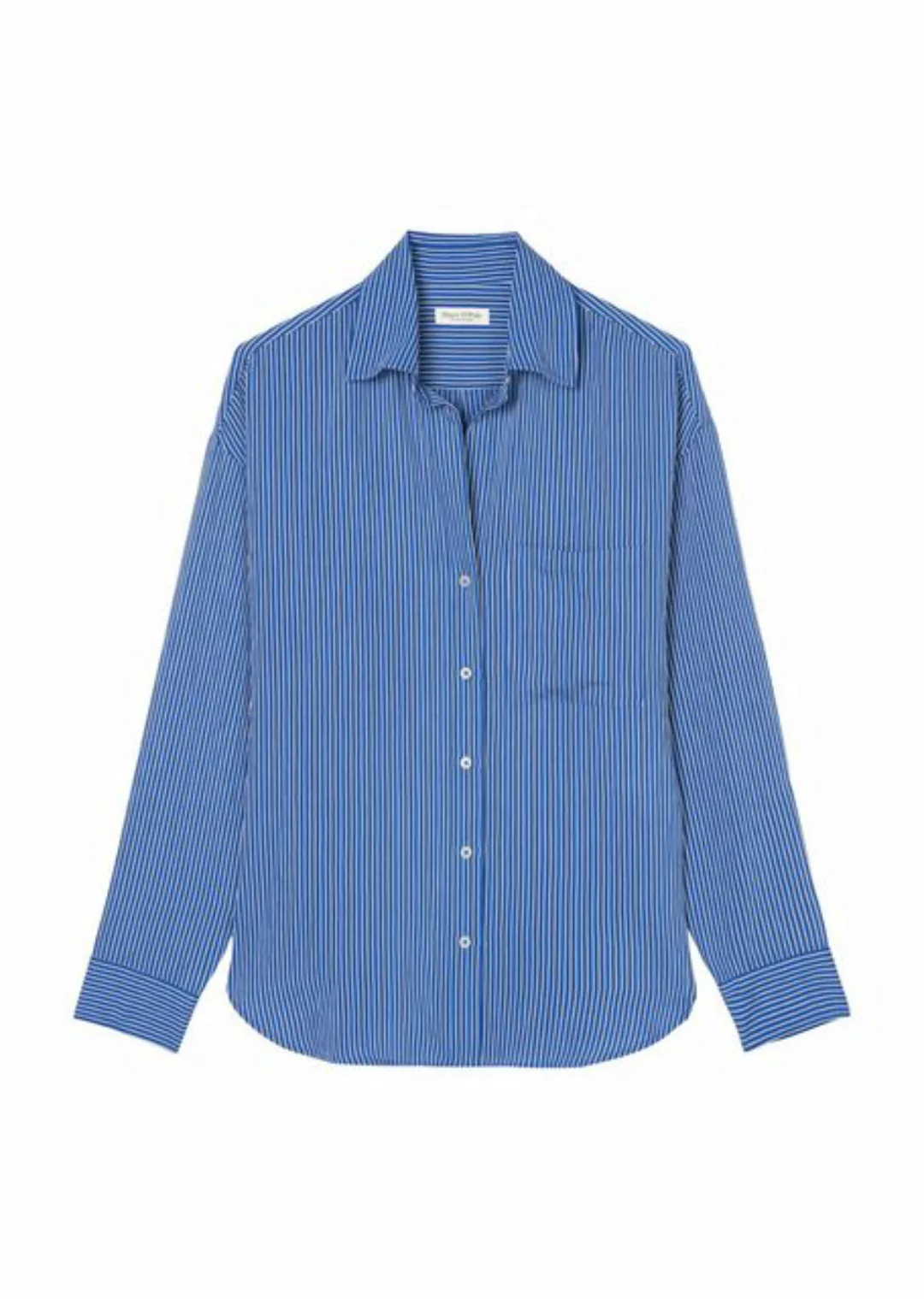 Marc O'Polo Hemdbluse Bluse gestreift MARC O´POLO blau günstig online kaufen