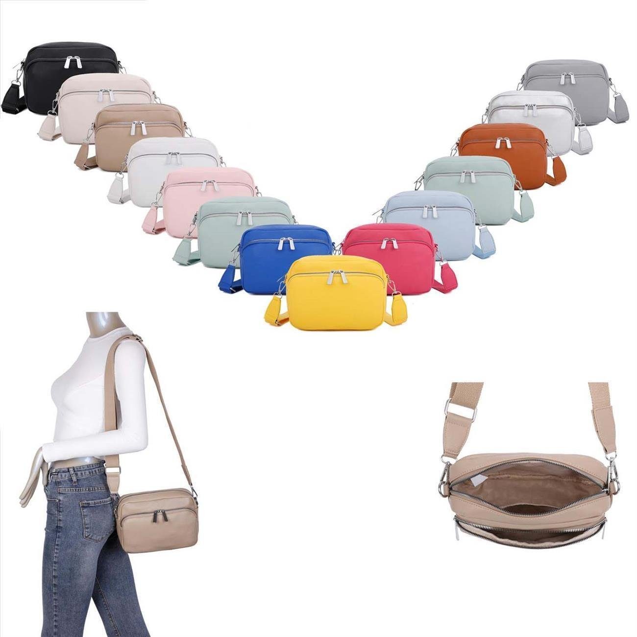 ITALYSHOP24 Schultertasche Damen Tasche Crossbody Handytasche, günstig online kaufen