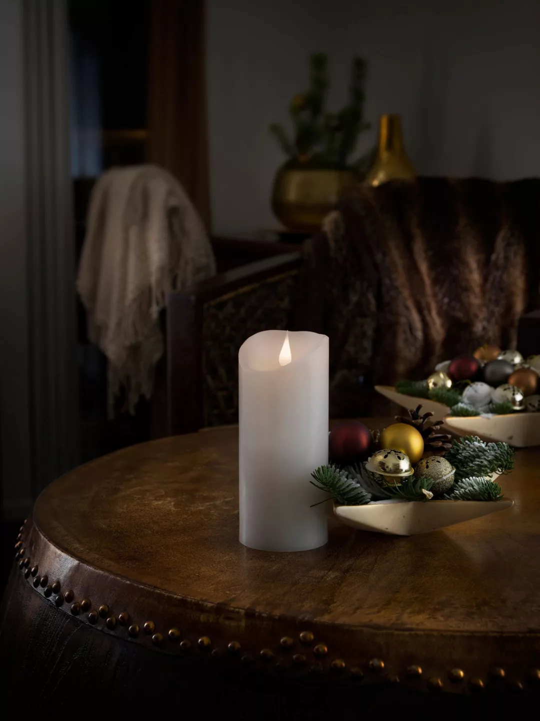 KONSTSMIDE LED-Kerze "Weihnachtsdeko", LED Echtwachskerze, weiß, mit 3D Fla günstig online kaufen