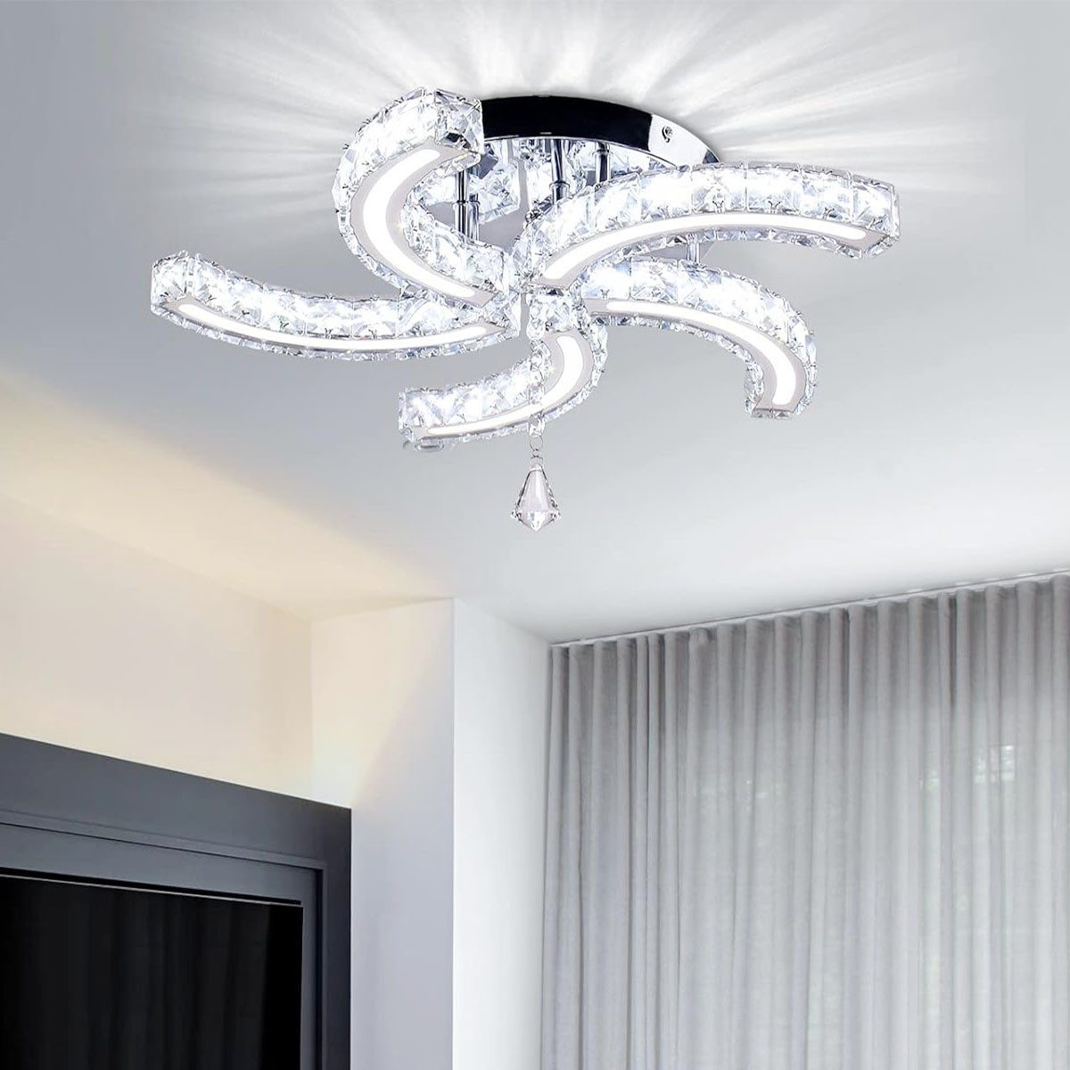 oyajia Deckenleuchte 24W Kristall LED Deckenlampe günstig online kaufen