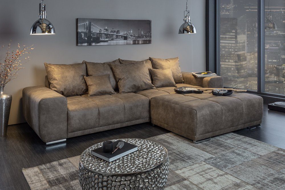 riess-ambiente Big-Sofa ELEGANCIA 285cm taupe, Einzelartikel günstig online kaufen