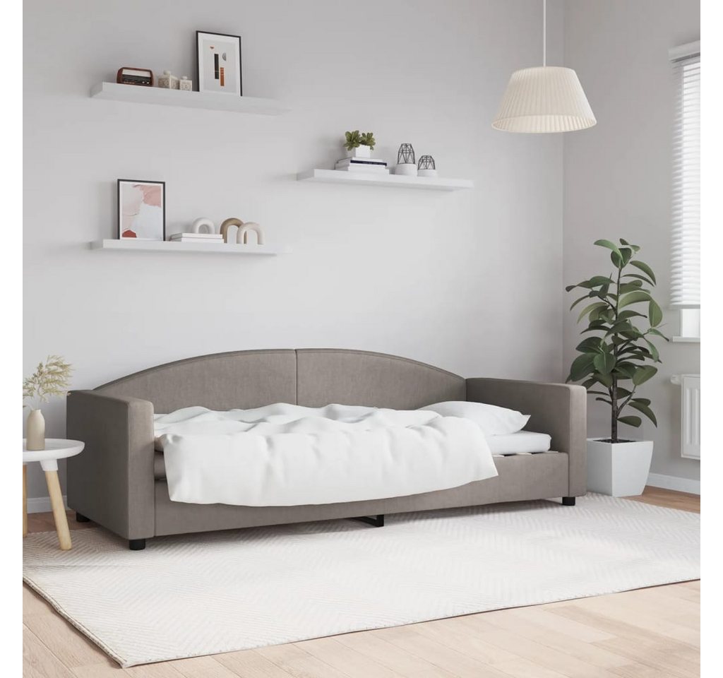 vidaXL Gästebett Tagesbett Taupe 80x200 cm Stoff Gästebett Gästecouch Gäste günstig online kaufen