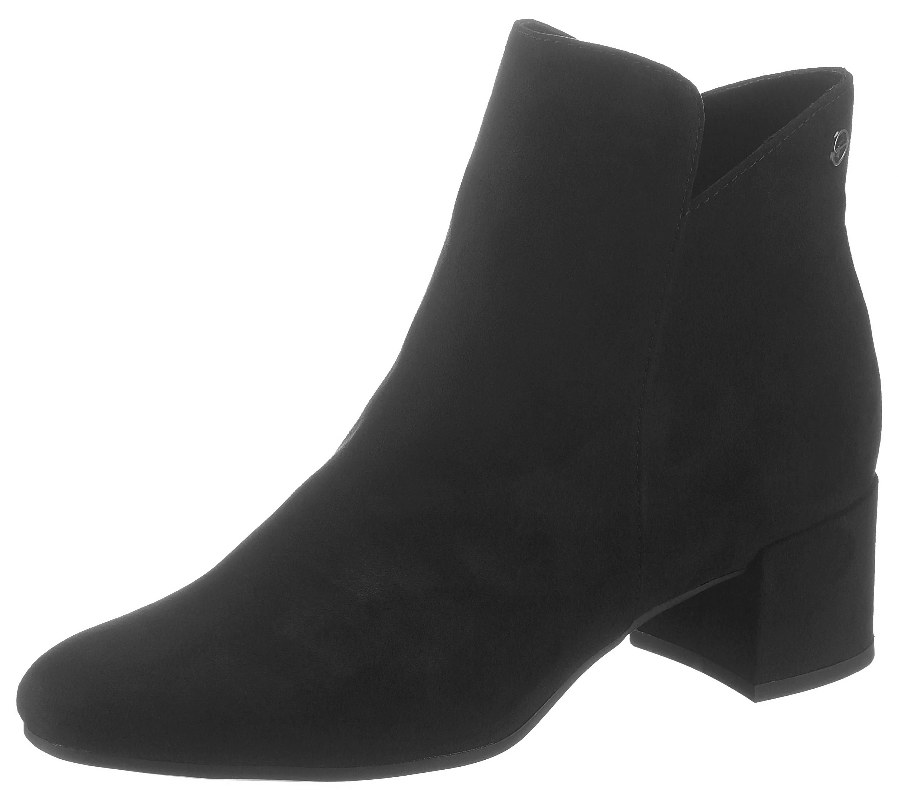 Tamaris Stiefelette "Cika", Blockabsatz, Ankleboots, Abendschuh in veganer günstig online kaufen