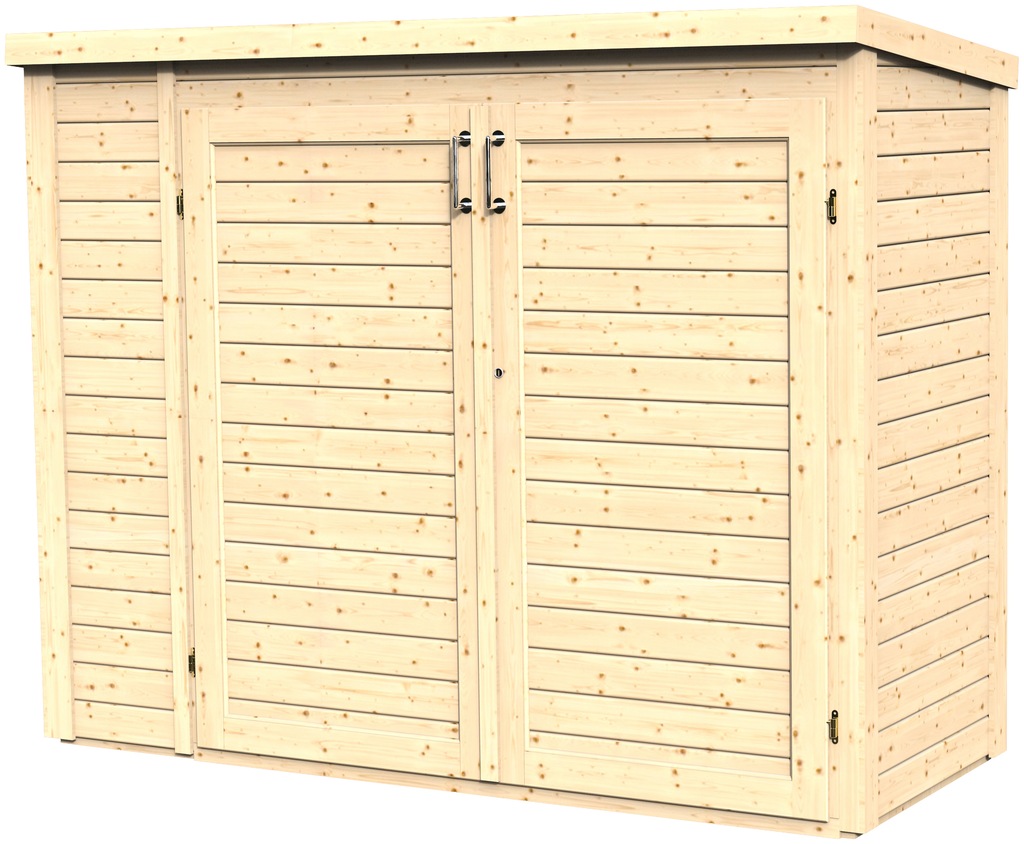 Bertilo Gartenschrank Multibox 3 Natur 200 cm x 82 cm FSC® günstig online kaufen