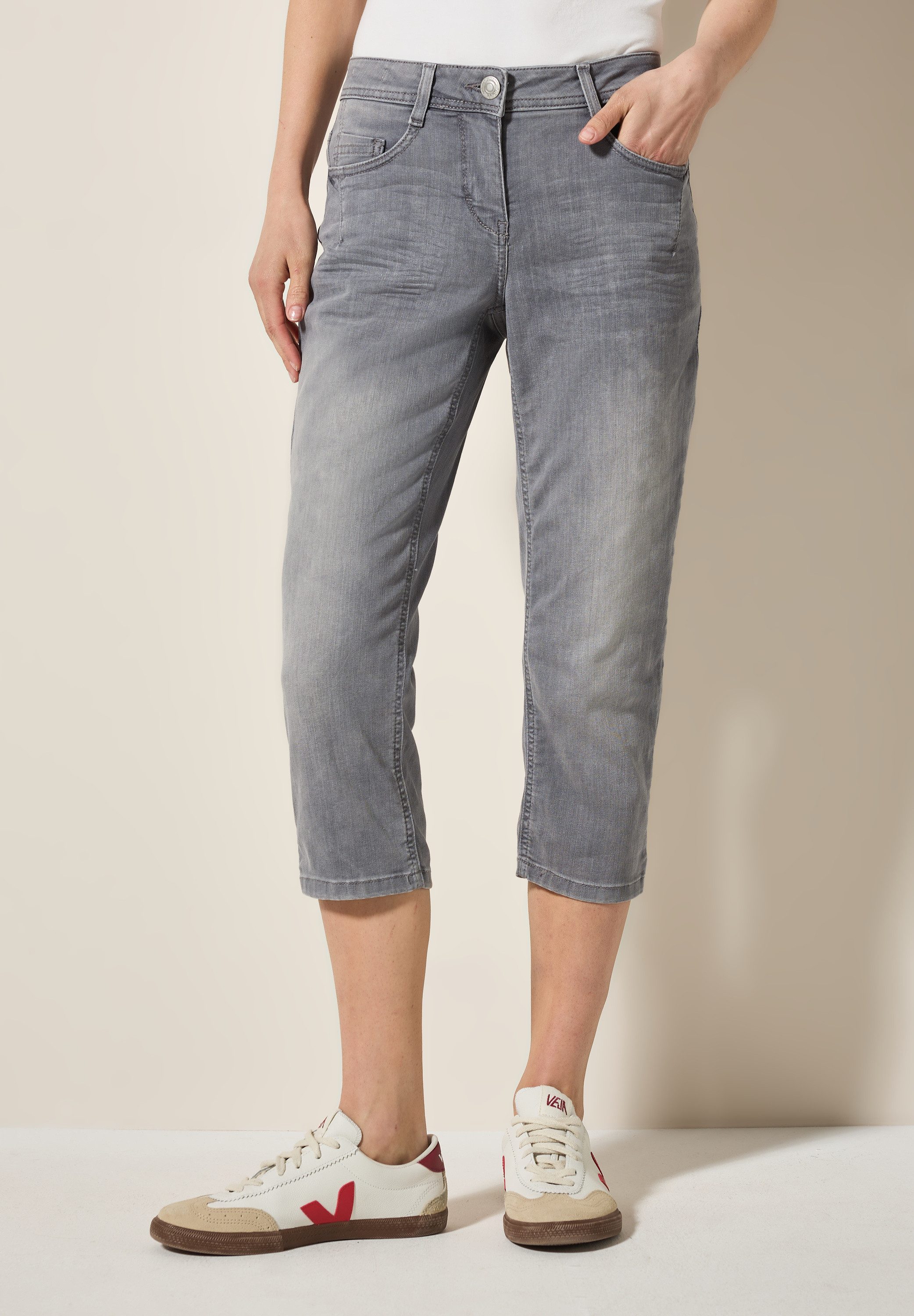 CECIL Slim-fit-Jeans mit hellgrauer Waschung günstig online kaufen