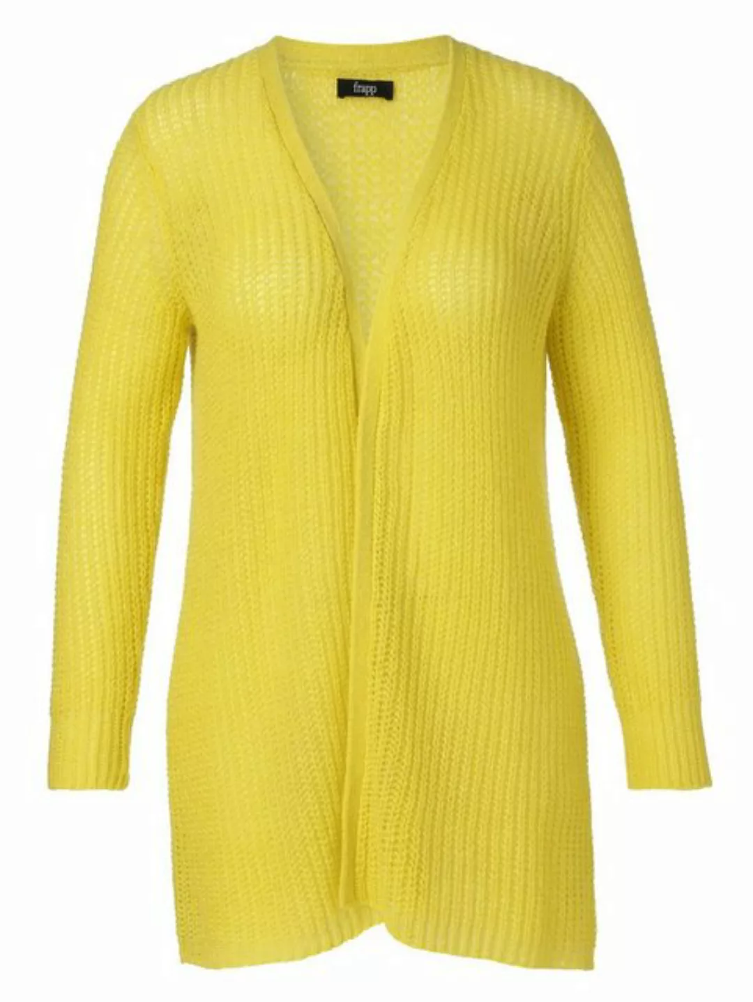 FRAPP Strickjacke aus unifarbenem Stoff günstig online kaufen