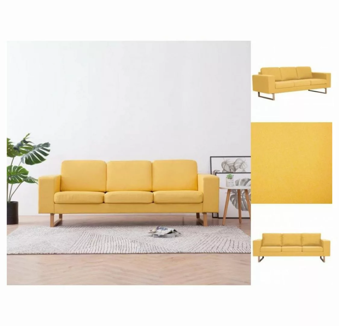 vidaXL Sofa 3-Sitzer-Sofa Stoff Gelb Couch günstig online kaufen