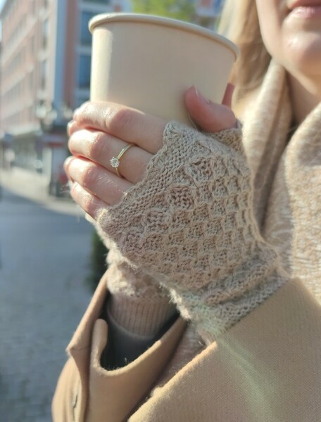 100% Alpaka Fingerlose Handschuhe (Maki) Handgestrickt Aus Bolivien günstig online kaufen