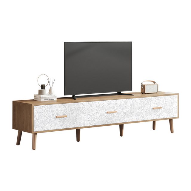 IDEASY TV-Schrank Elegantes Lowboard, geschnitztes Design TV-Board, 150 x 3 günstig online kaufen