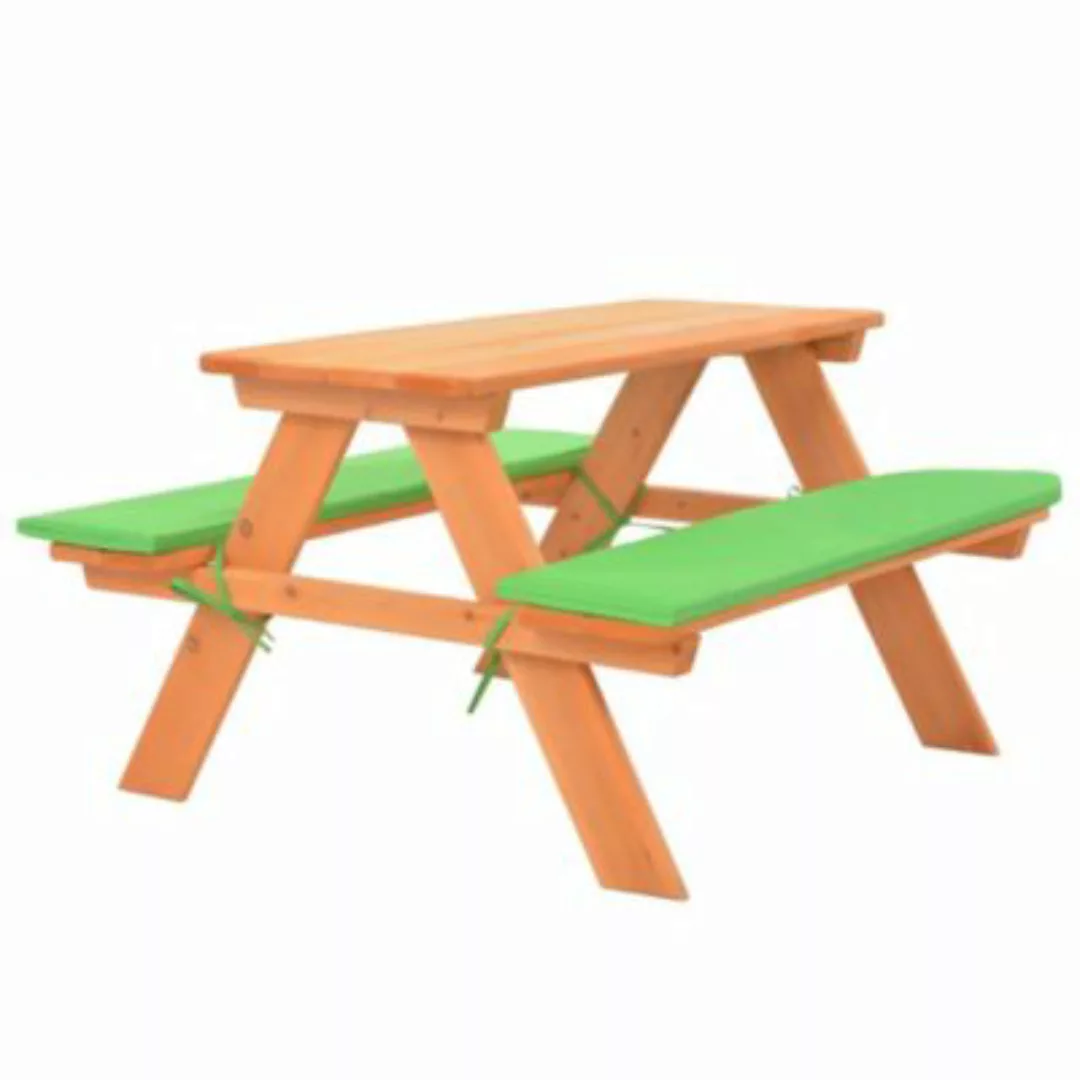 vidaXL Kinder-Picknicktisch mit Bänken 89×79×50 cm Massivholz Tanne Kindert günstig online kaufen