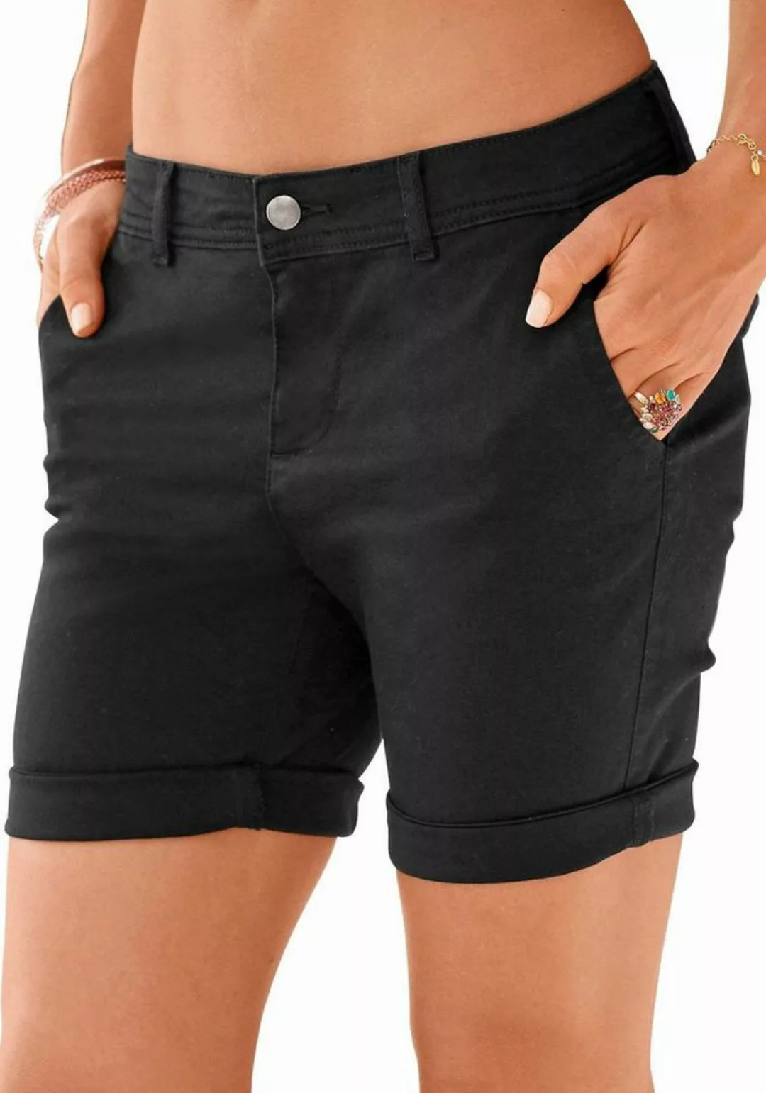 LASCANA Bermudas, zum Krempeln, aus elastischer Baumwolle, kurze Hose, Shor günstig online kaufen