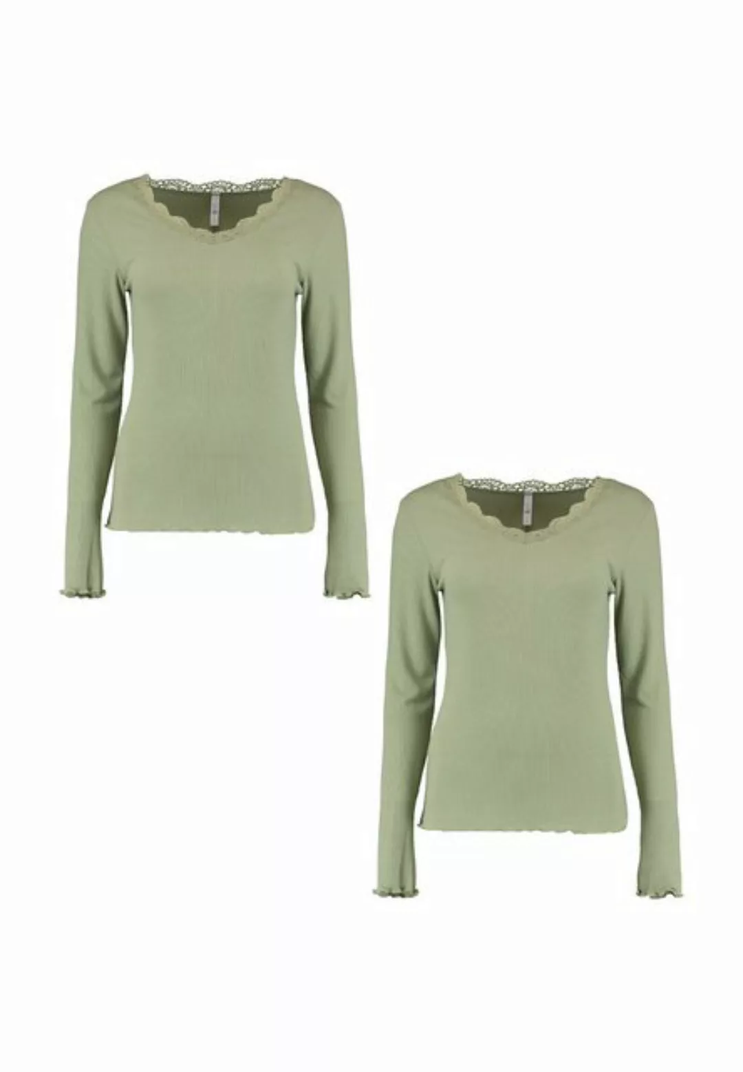 HaILY’S T-Shirt Langarm Shirt 2-er Set Spitzen Top Fi44ona (2-tlg) 5903 in günstig online kaufen