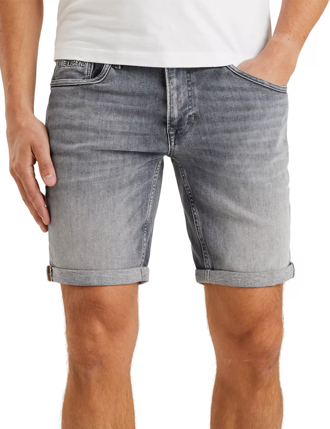 PME Legend Herren Jeans Short NIGHTFLIGHT - Regular Fit - Blau - Grau günstig online kaufen