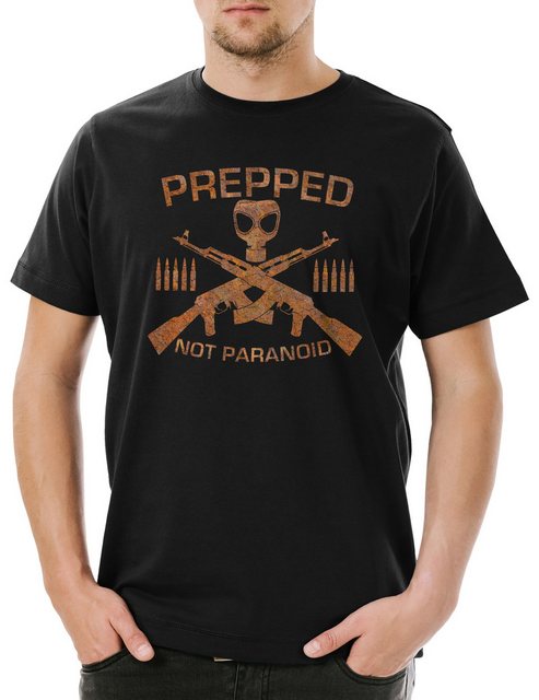 Urban Backwoods Print-Shirt Prepped Not Paranoid Herren T-Shirt Prepper Sur günstig online kaufen