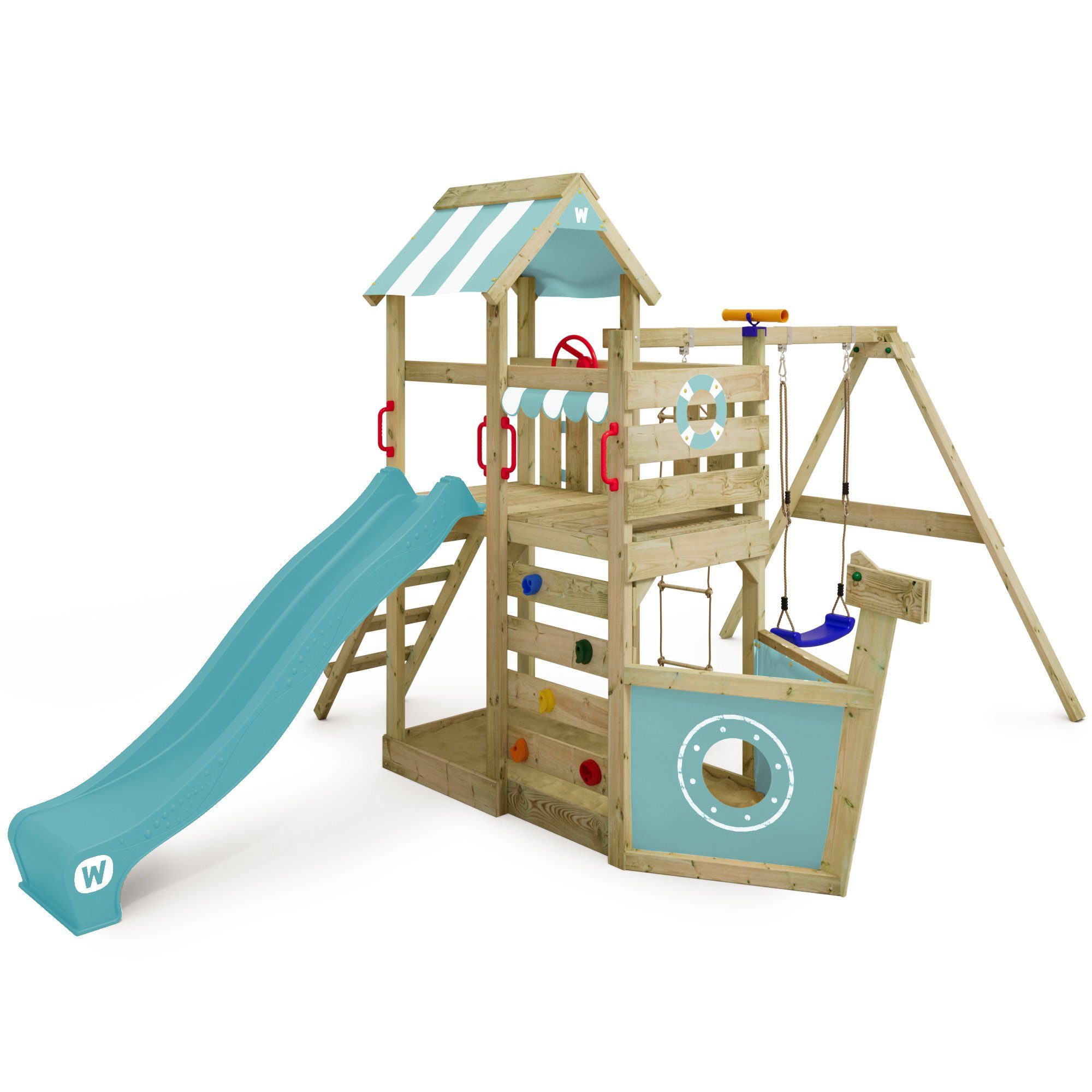 Wickey Spielturm SeaFlyer – Maritimer Kinderkletterturm günstig online kaufen