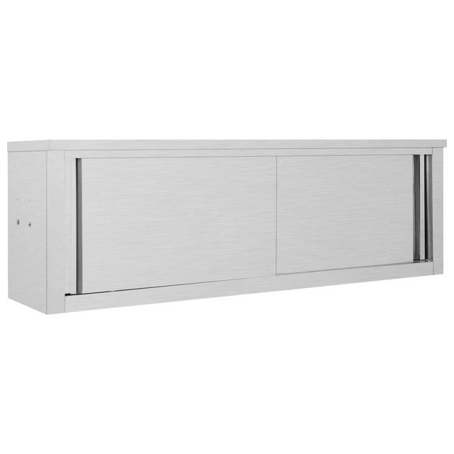 vidaXL Hängeschrank Wandhängeschrank mit Schiebetüren 1504050 cm Edelstahl günstig online kaufen