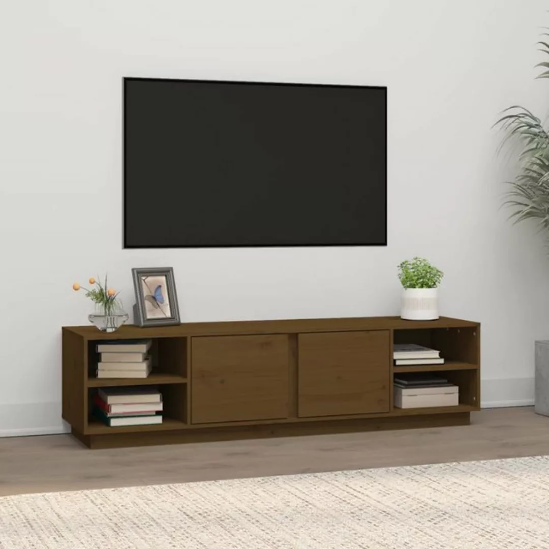 vidaXL TV-Schrank TV-Schrank Honigbraun 156x40x40 cm Massivholz Kiefer Lowb günstig online kaufen