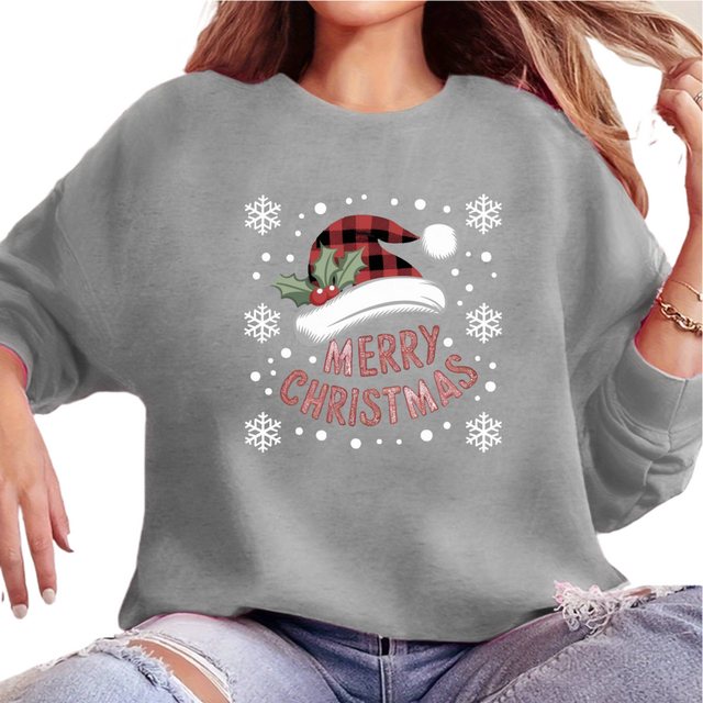 MC Star Weihnachtssweatshirt Weihnachts-Sweatshirts für Damen, Weihnachts-S günstig online kaufen