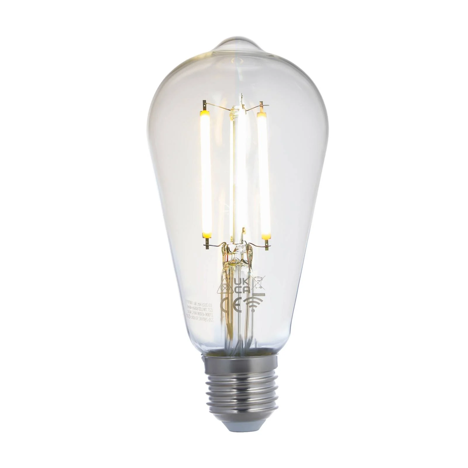 LUUMR Smart LED-Leuchtmittel klar E27 ST64 7W Tuya WLAN CCT günstig online kaufen