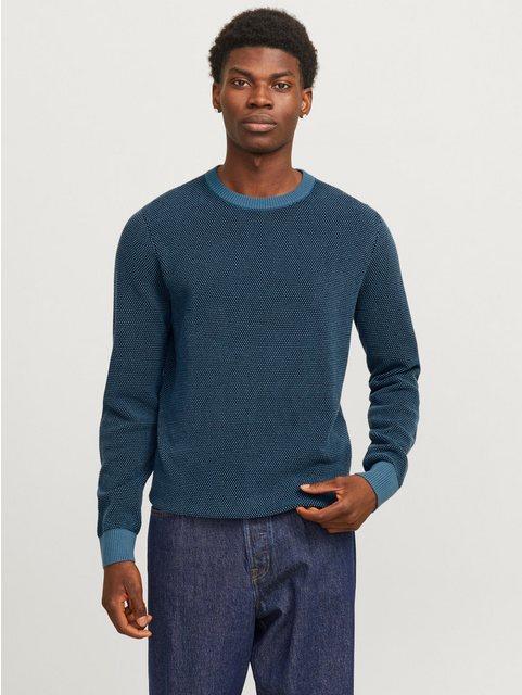 Jack & Jones Rundhalspullover JJEGLOBE KNIT CREW NECK NOOS in Strick Optik günstig online kaufen