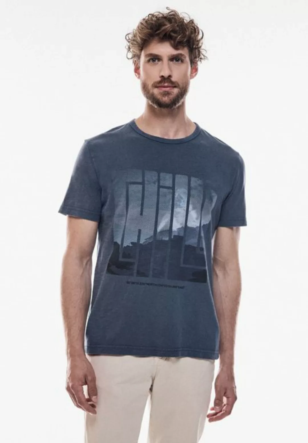 STREET ONE MEN T-Shirt mit Flammgarn günstig online kaufen