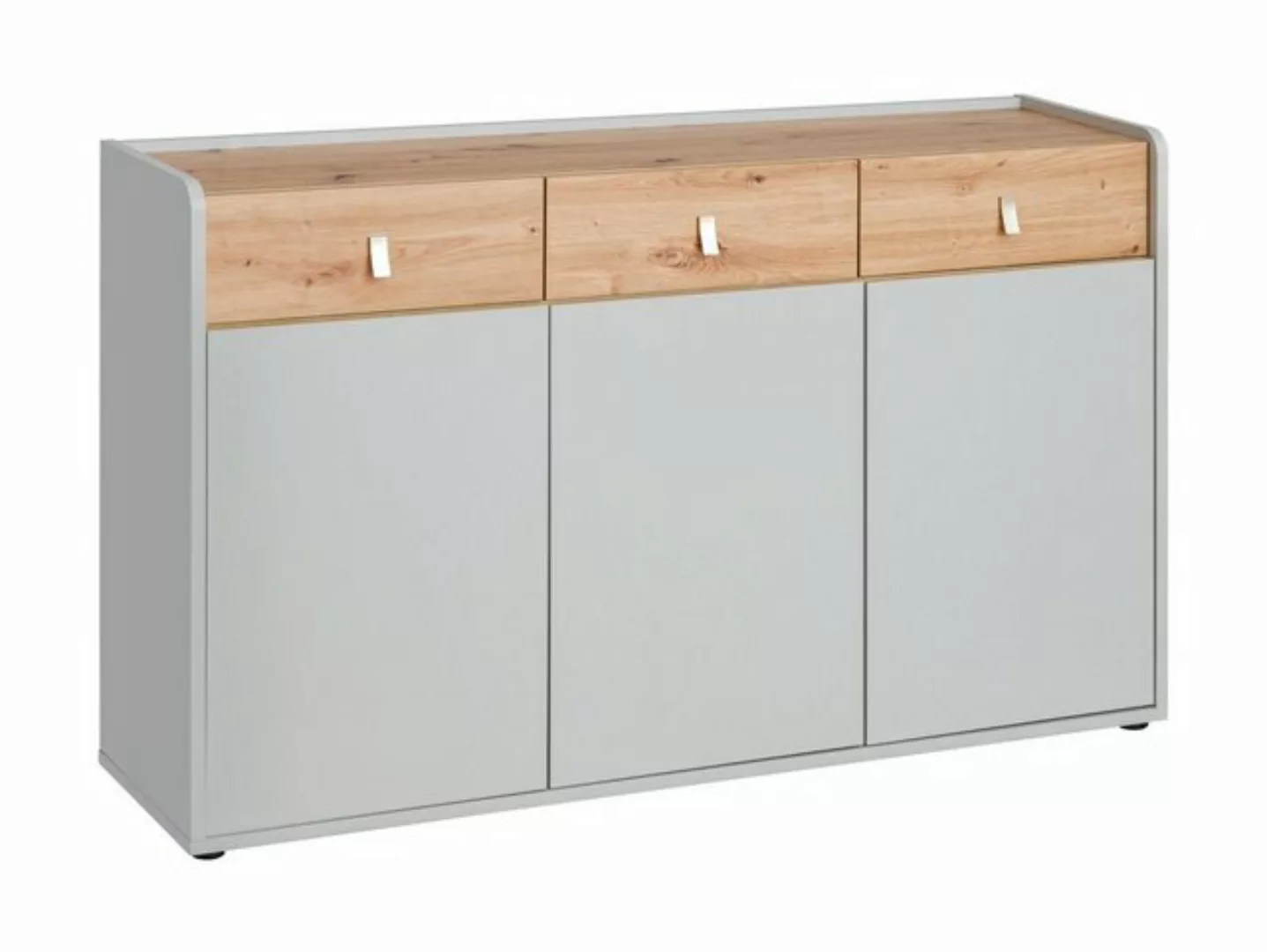 99rooms Kinderkleiderschrank Artemisia SB2 Hellgrau Eiche (Sideboard, Wohnz günstig online kaufen