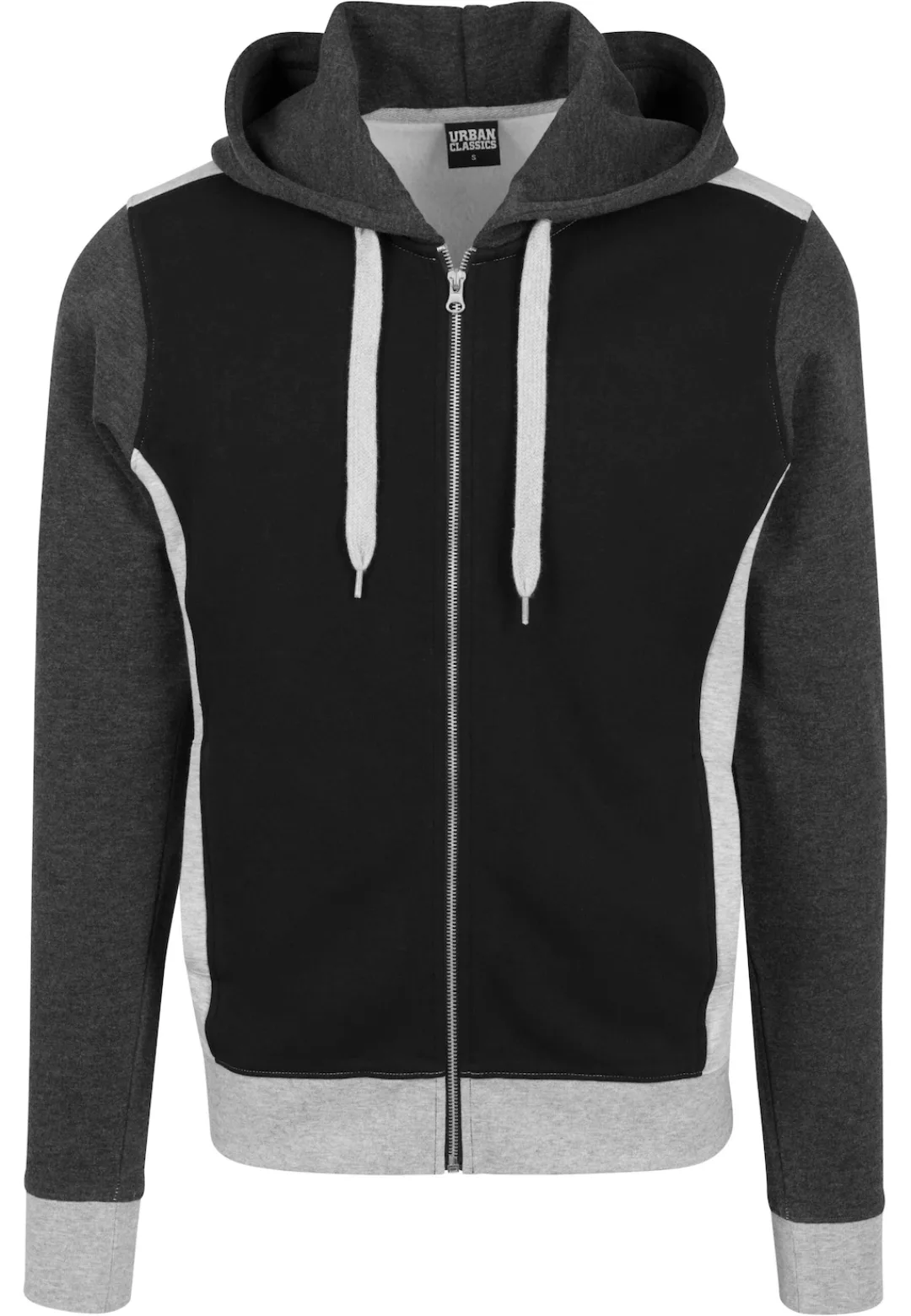 URBAN CLASSICS Sweatjacke "Urban Classics Herren 3- Tone Sweat Zip Hoody" günstig online kaufen