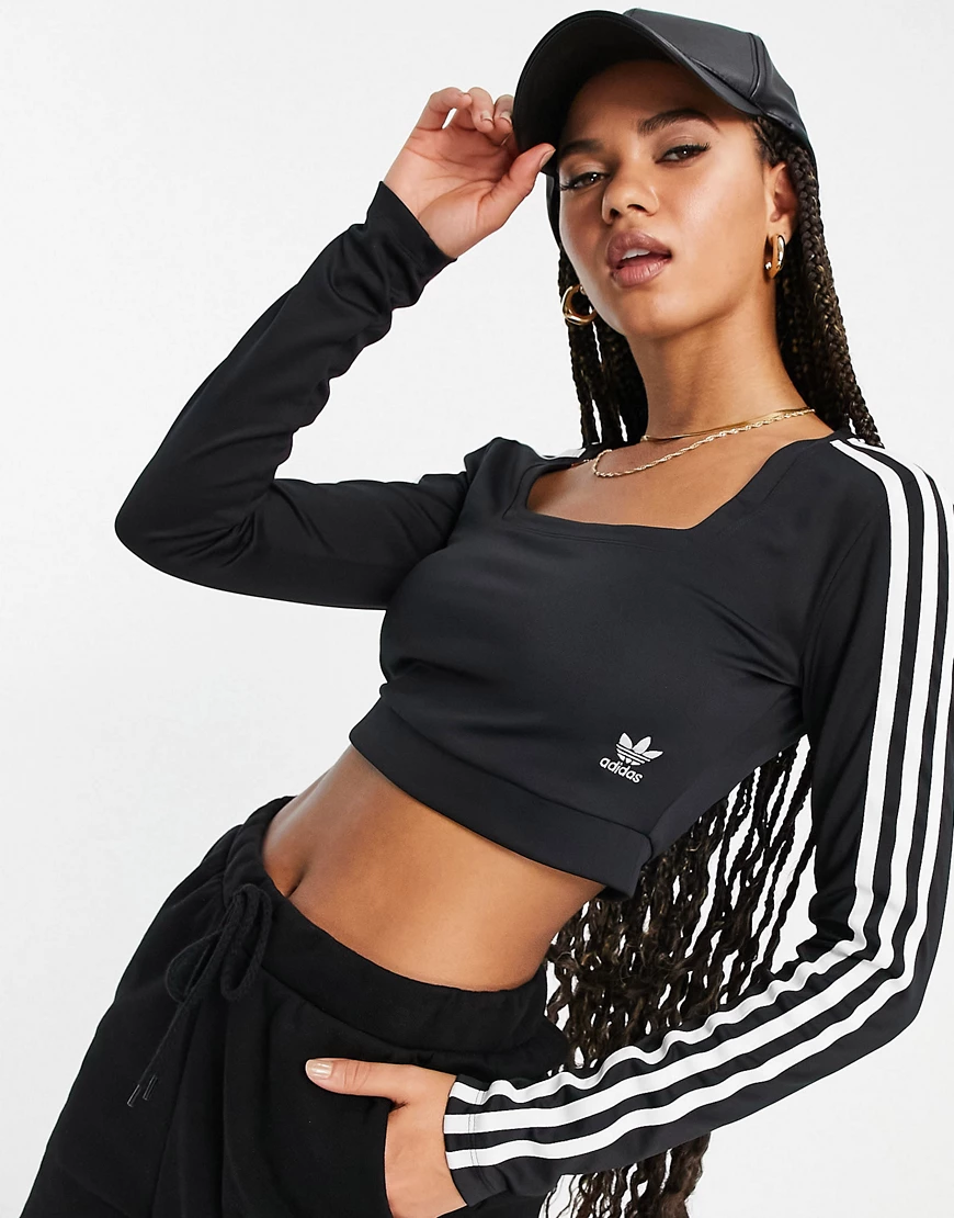 adidas Originals – Lock Up – T-Shirt in Schwarz mit den drei Streifen günstig online kaufen