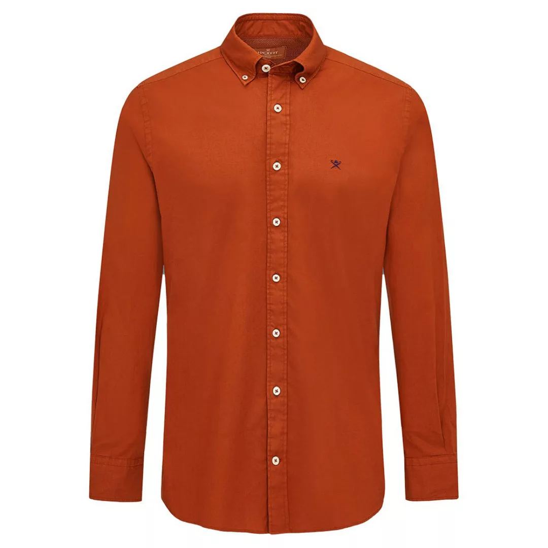 Hackett Garment Dyed Oxford Langarm Hemd 2XL Rust günstig online kaufen